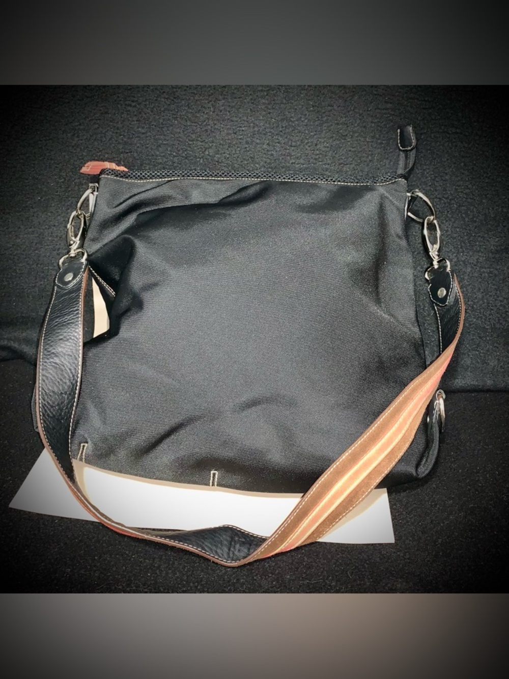 Cole Haan Tyler Nylon Black Shoulder Hobo Bag